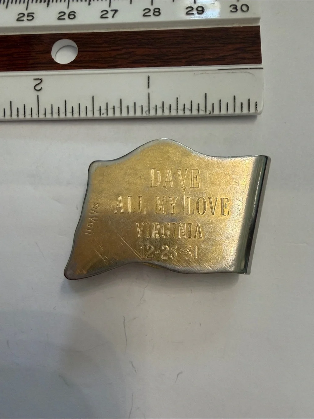Avon personalized metal